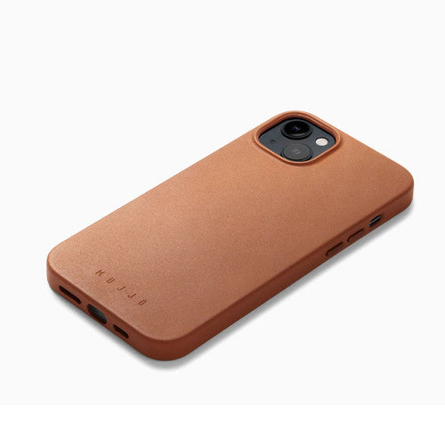 Mujjo Full Leather MagSafe Case iPhone 14 Plus/15 Plus - Tan