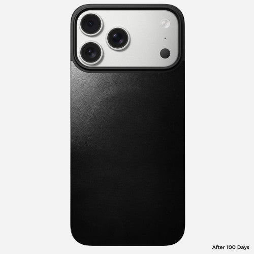 Nomad Magnetic Leather Back Case iPhone 17 Pro - Black