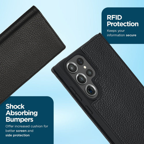 Case-Mate Wallet Folio MagSafe Case Samsung Galaxy S23 Ultra - Black