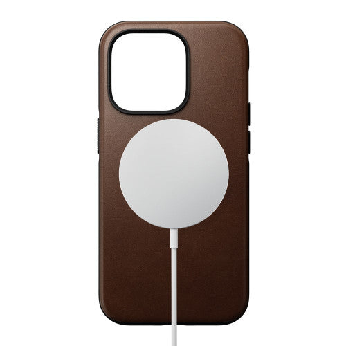 Nomad Modern Leather Case iPhone 15 Pro - Brown