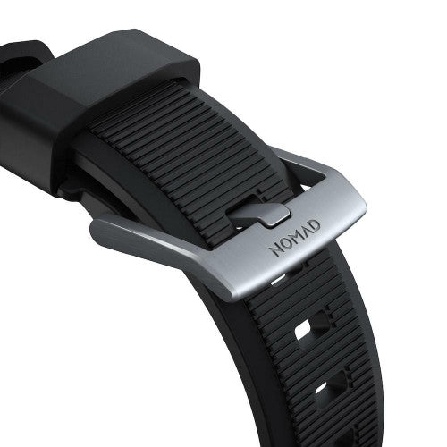 Nomad Rugged Strap Apple Watch 44/45/Ultra 49mm - Silver hardware