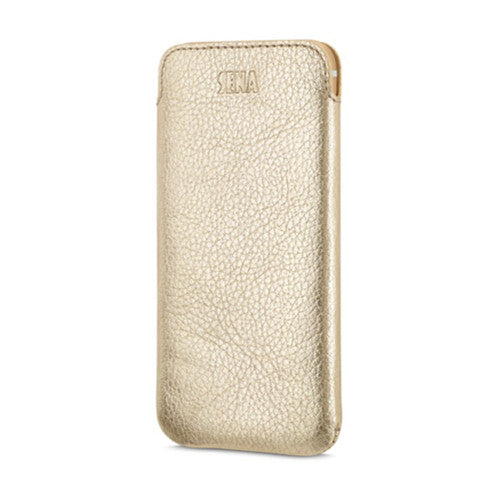 SENA Ultraslim Classic Leather Pouch iPhone 8/7 - Gold
