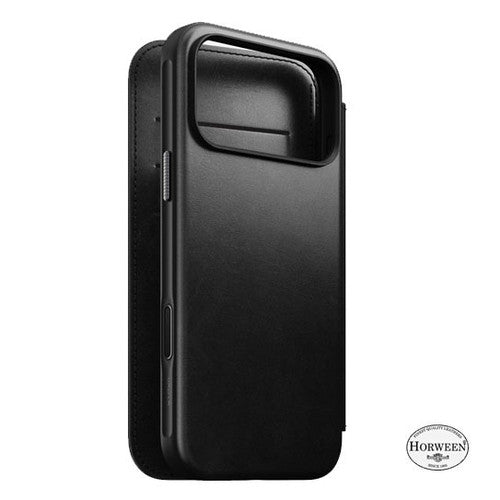 Nomad Modern Leather Folio Case iPhone 17 Pro - Black