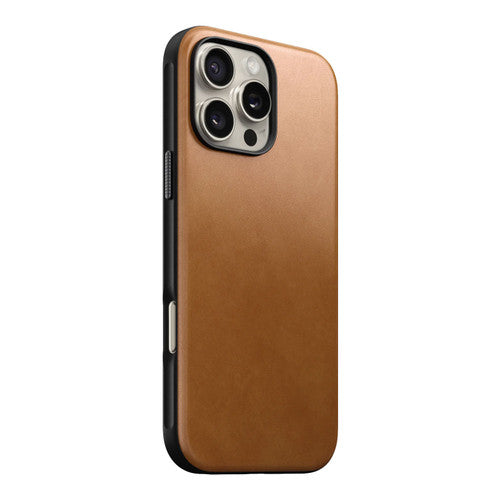 Nomad Modern Leather Case iPhone 16 Pro - English Tan