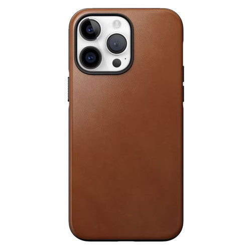 iPhoneアクセサリー NOMAD iPhone 15 Pro Modern Leather Case Nomad Modern Leather Case iPhone 15 Pro - Brown – Leather Case Store