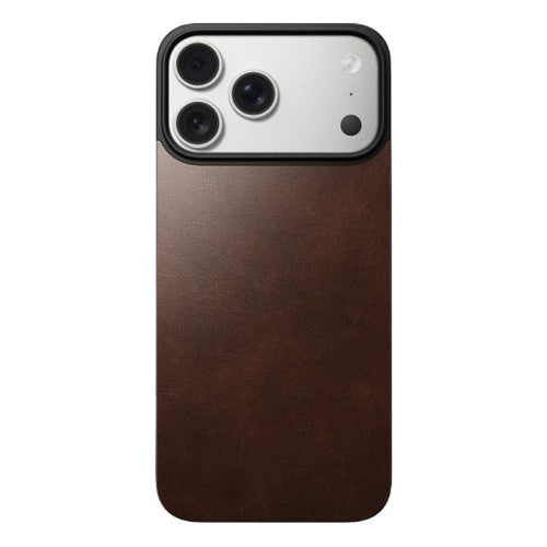 Nomad Magnetic Leather Back Case iPhone 17 Pro - Brown