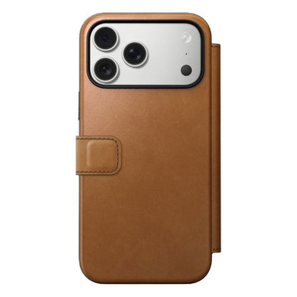 Nomad Modern Leather Folio Case iPhone 17 Pro - English Tan