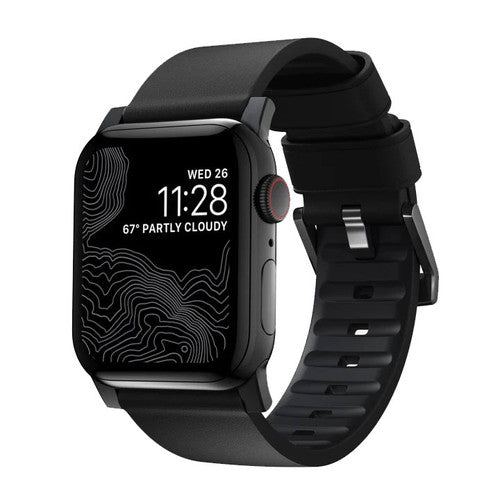 Nomad Active Strap Pro Apple Watch 42/44/45/Ultra 49mm - Black Hardware/Black
