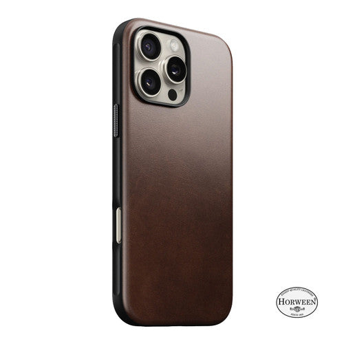 Nomad Modern Horween Leather Case iPhone 16 Pro - Brown