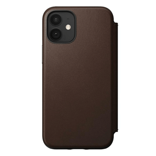 Nomad Leather Rugged Folio Case iPhone 12 Mini - Rustic Brown
