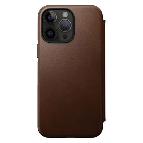 Nomad Modern Leather Folio Case iPhone 14 Pro Max - Brown