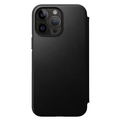 Nomad Modern Leather Folio Case iPhone 14 Pro Max - Black