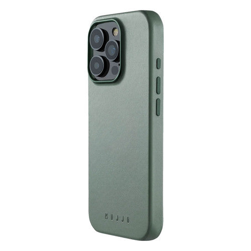 Mujjo Leather Case iPhone 16 Pro - Green Smoke