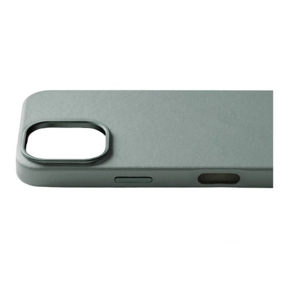 Mujjo Leather Case iPhone 16 Pro - Green Smoke