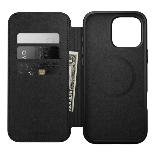Nomad Modern Leather Folio Case iPhone 16 Pro - English Tan