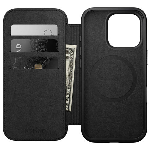 Nomad Modern Leather Folio Case iPhone 16 Pro - Brown