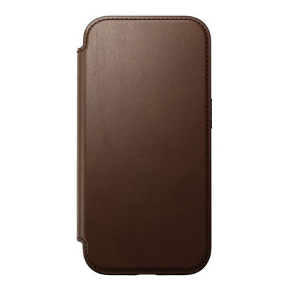 Nomad Modern Leather Folio Case iPhone 16 - Brown
