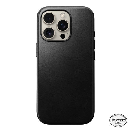 Nomad Modern Horween Leather Case iPhone 16 Pro - Green Chrome