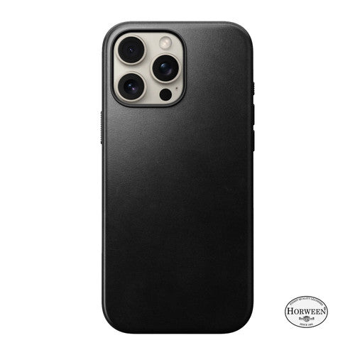 Nomad Modern Horween Leather Case iPhone 16 Pro - Black