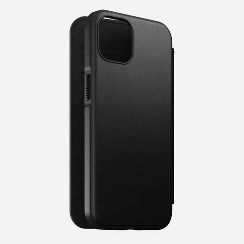 Nomad Modern Leather Folio Case iPhone 13 - Black