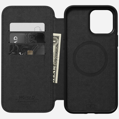 Nomad Modern Leather Folio Case iPhone 13 Pro - Black