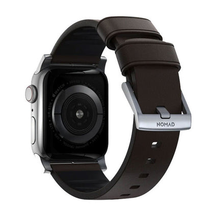 Nomad Active Strap Pro Apple Watch 42/44/45/Ultra 49mm - Silver Hardware/Brown