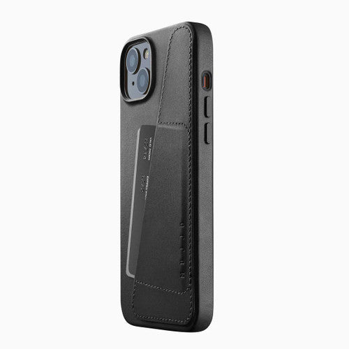 Mujjo Full Leather Wallet Case iPhone 14 Plus/15 Plus - Black
