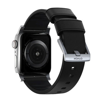 Nomad Active Strap Pro Apple Watch 42/44/45/49mm - Silver Hardware/Black
