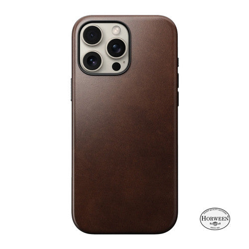 Nomad Modern Horween Leather Case iPhone 16 Pro - Brown