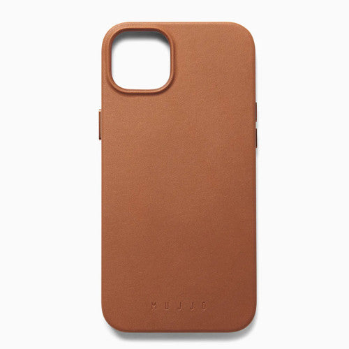 Mujjo Full Leather MagSafe Case iPhone 14 Plus/15 Plus - Tan