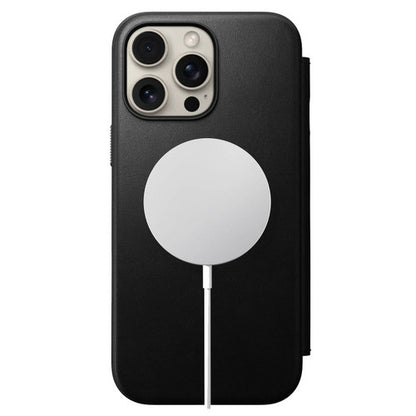 Nomad Modern Leather Folio Case iPhone 16 Pro Max - Black