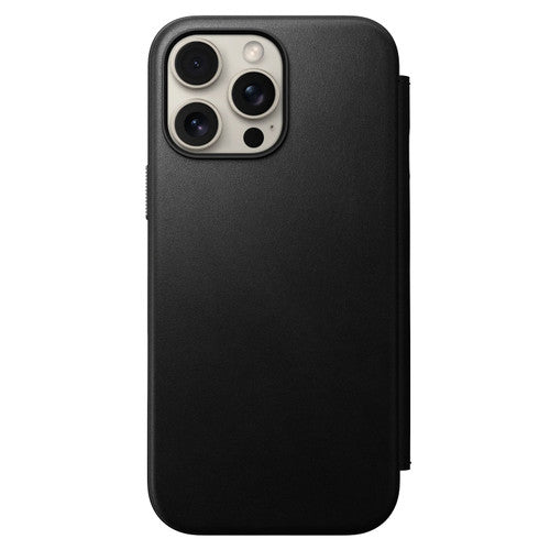 Nomad Modern Leather Folio Case iPhone 16 Pro Max - Black