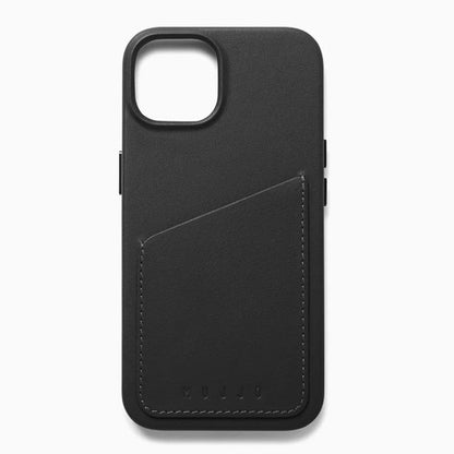 Mujjo Full Leather Wallet Case iPhone 14 - Black
