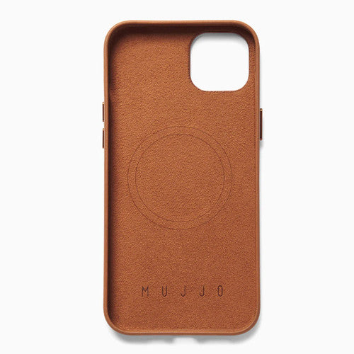 Mujjo Full Leather MagSafe Case iPhone 14 Plus/15 Plus - Tan