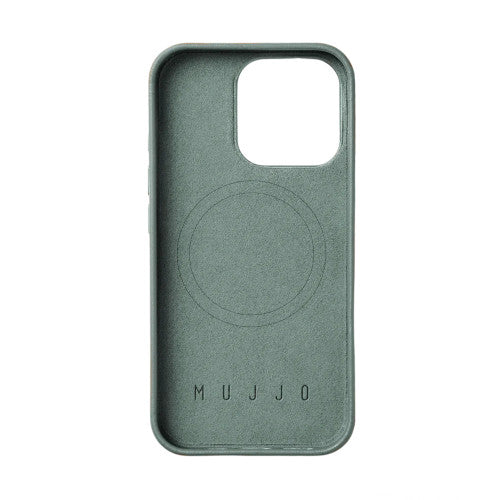 Mujjo Leather Case iPhone 16 Pro - Green Smoke