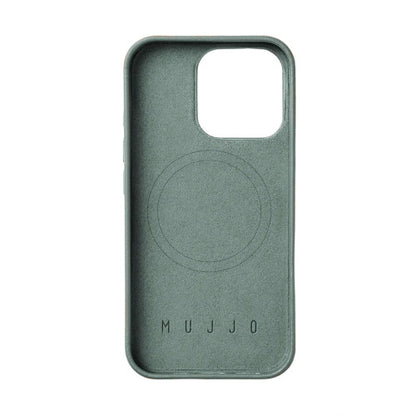 Mujjo Leather Case iPhone 16 Pro - Green Smoke