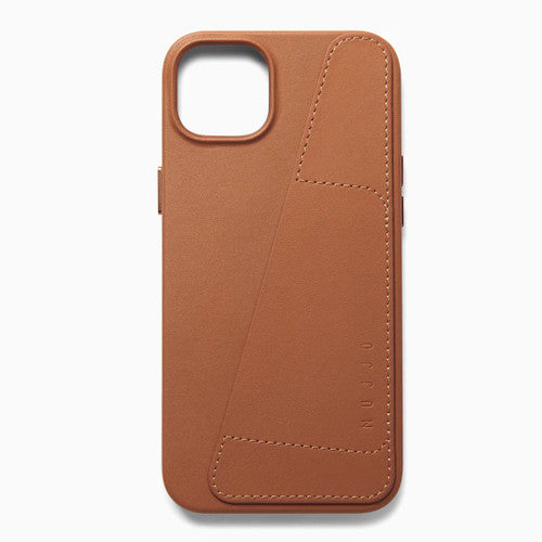 Mujjo Full Leather Wallet Case iPhone 14 Plus/15 Plus - Tan