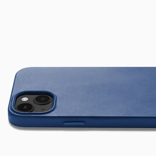 Mujjo Full Leather MagSafe Case iPhone 14 Plus/15 Plus - Monaco Blue