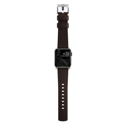 Nomad Active Strap Pro Apple Watch 42/44/45/Ultra 49mm - Silver Hardware/Brown