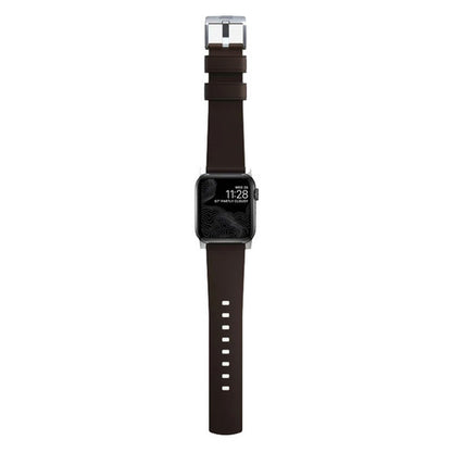 Nomad Active Strap Pro Apple Watch 42/44/45/Ultra 49mm - Silver Hardware/Brown