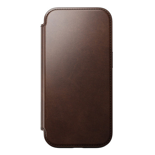 Nomad Modern Horween Leather Folio Case iPhone 16 Pro - Brown
