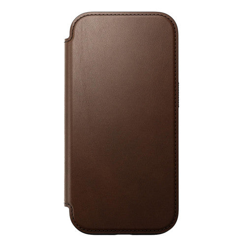 Nomad Modern Leather Folio Case iPhone 16 Pro - Brown