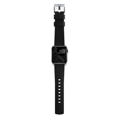 Nomad Active Strap Pro Apple Watch 42/44/45/49mm - Silver Hardware/Black