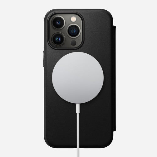 Nomad Modern Leather Folio Case iPhone 13 Pro - Black