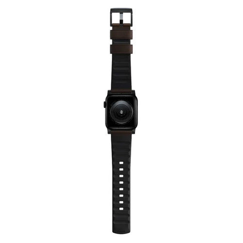 Nomad Active Strap Pro Apple Watch 42/44/45/Ultra 49mm - Black Hardware/Brown