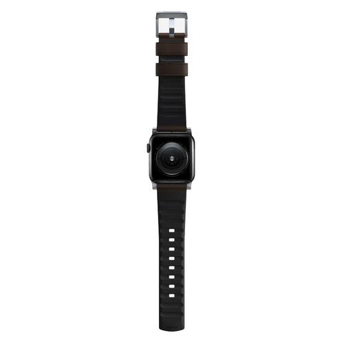 Nomad Active Strap Pro Apple Watch 42/44/45/Ultra 49mm - Silver Hardware/Brown