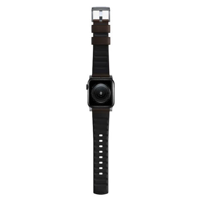 Nomad Active Strap Pro Apple Watch 42/44/45/Ultra 49mm - Silver Hardware/Brown