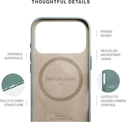 Native Union Classic Case iPhone 17 Pro Max - Slate Green