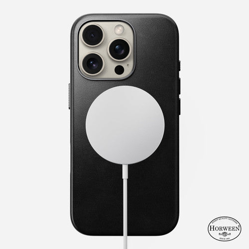 Nomad Traditional Horween Leather Case iPhone 16 Pro - Black