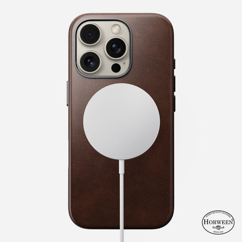 Nomad Traditional Horween Leather Case iPhone 16 Pro - Brown